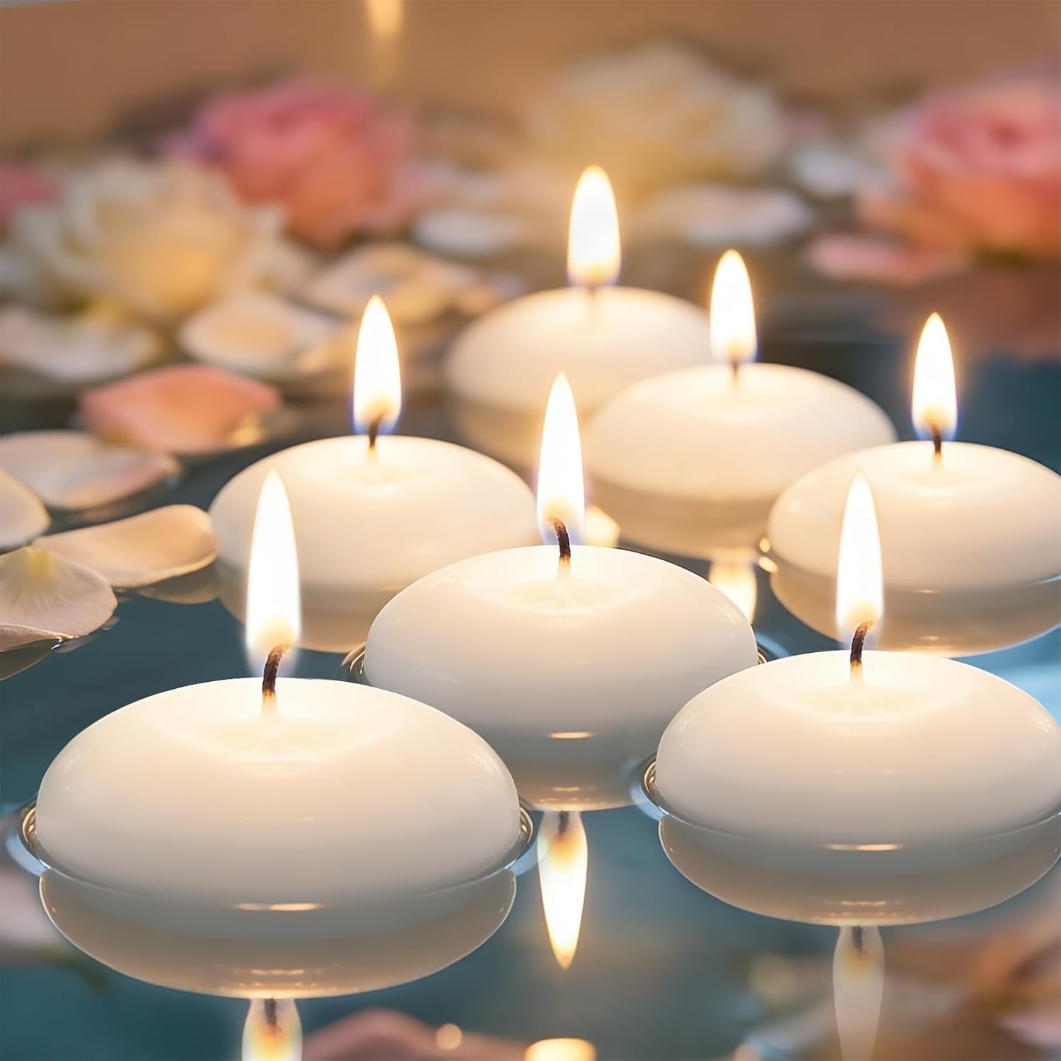 Paraffin Wax - 20pcs Unscented Floating Candles for Wedding