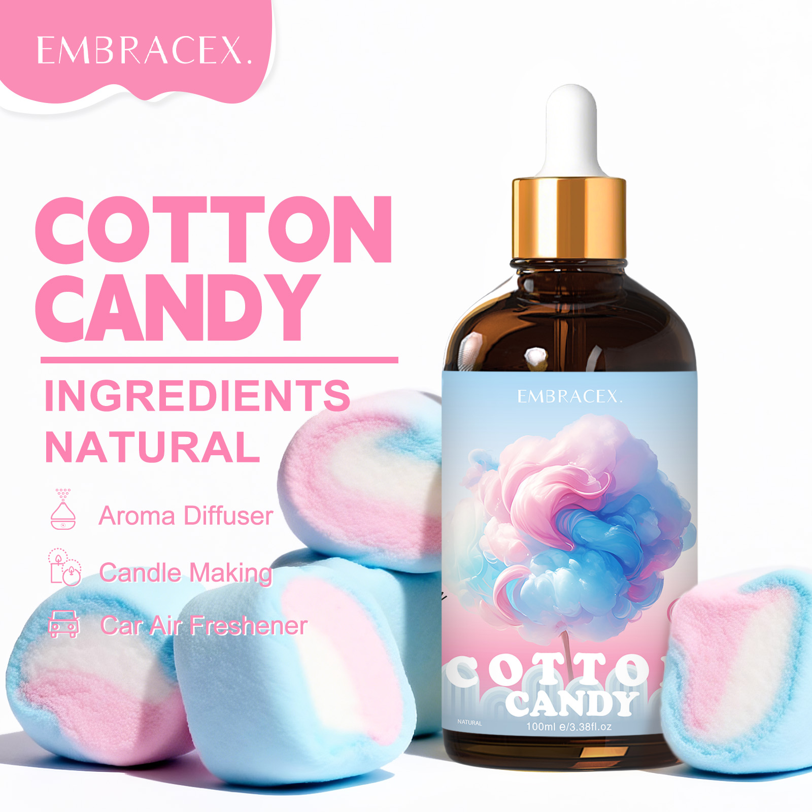 100ml Cotton Candy Fragrance O - Silk Candle review and price