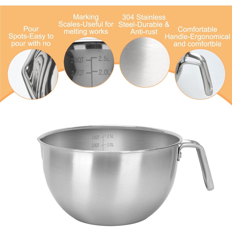 3Pcs Double Boiler Pot Set Sta - Candle Wax Scale review and price