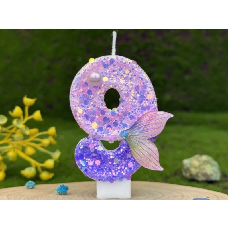 Glitter Purple Gradient Mermai - Soy Wax review and price