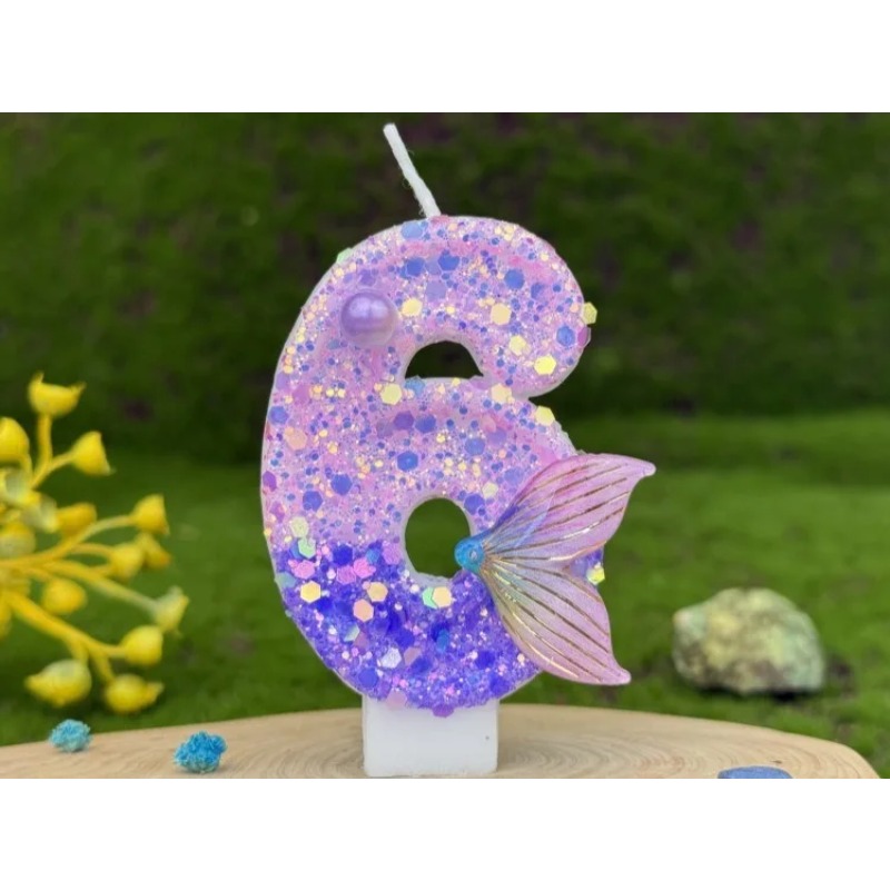 Glitter Purple Gradient Mermai - Soy Wax review and price