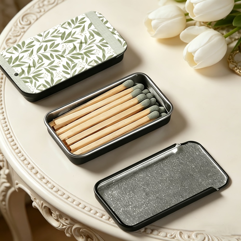 Green Leaf Pattern Tin Matchbo - Candle Lighter review and price
