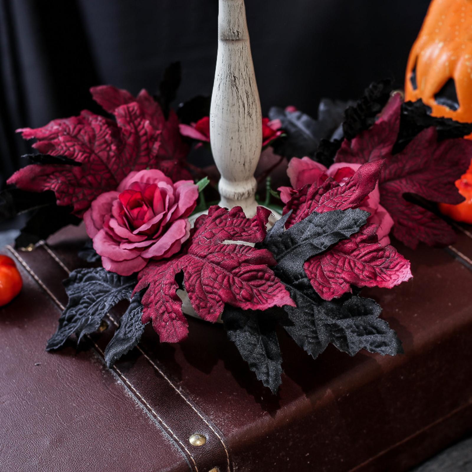 Dark Rose Halloween Wreath Sil - Silk Candle review and price