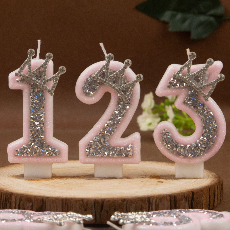 Digital Candles 0-9 Pink Silve - Soy Wax review and price
