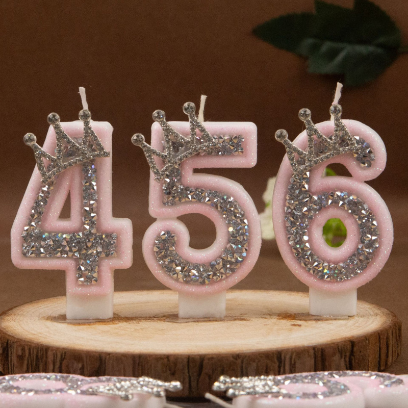 Digital Candles 0-9 Pink Silve - Soy Wax review and price