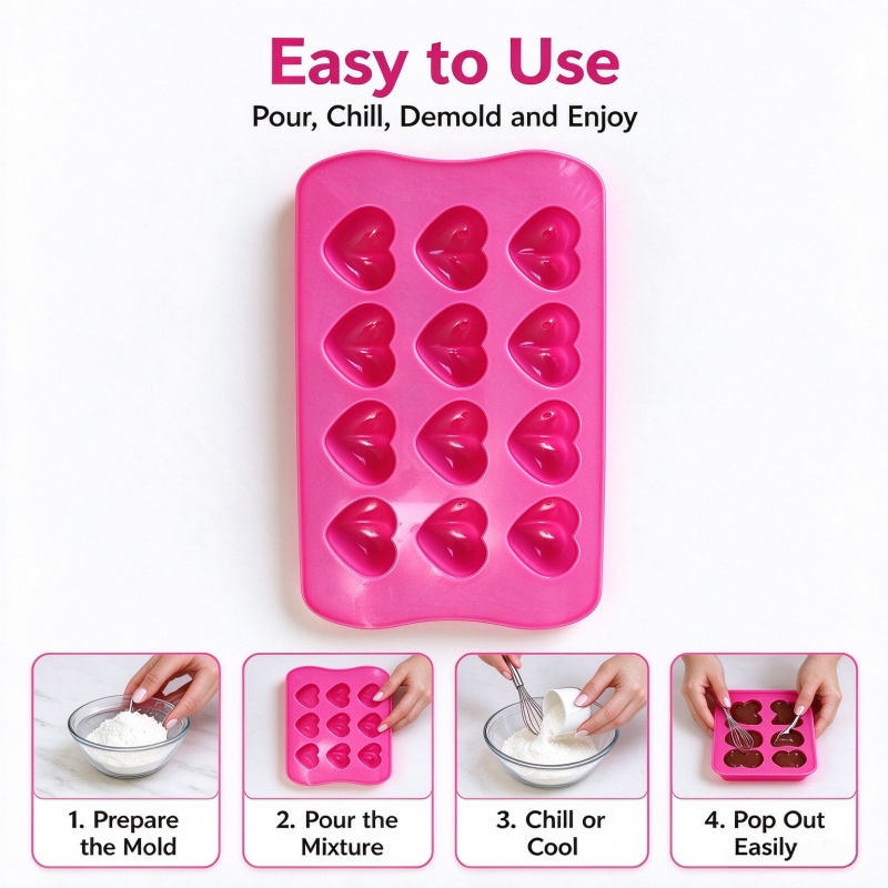 3D Love Heart Silicone Mold Fo - Candle Molds review and price