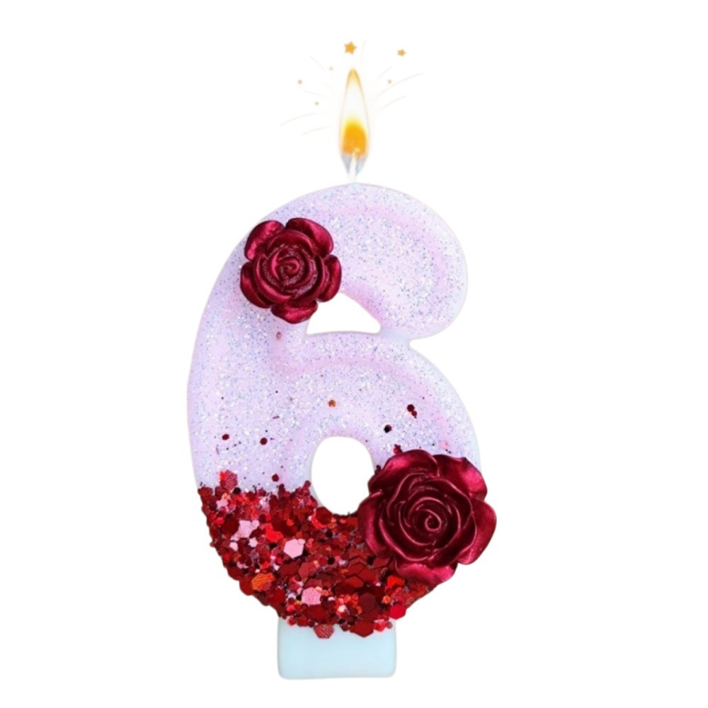 Number Pink Glitter Red Rose F - Soy Wax review and price