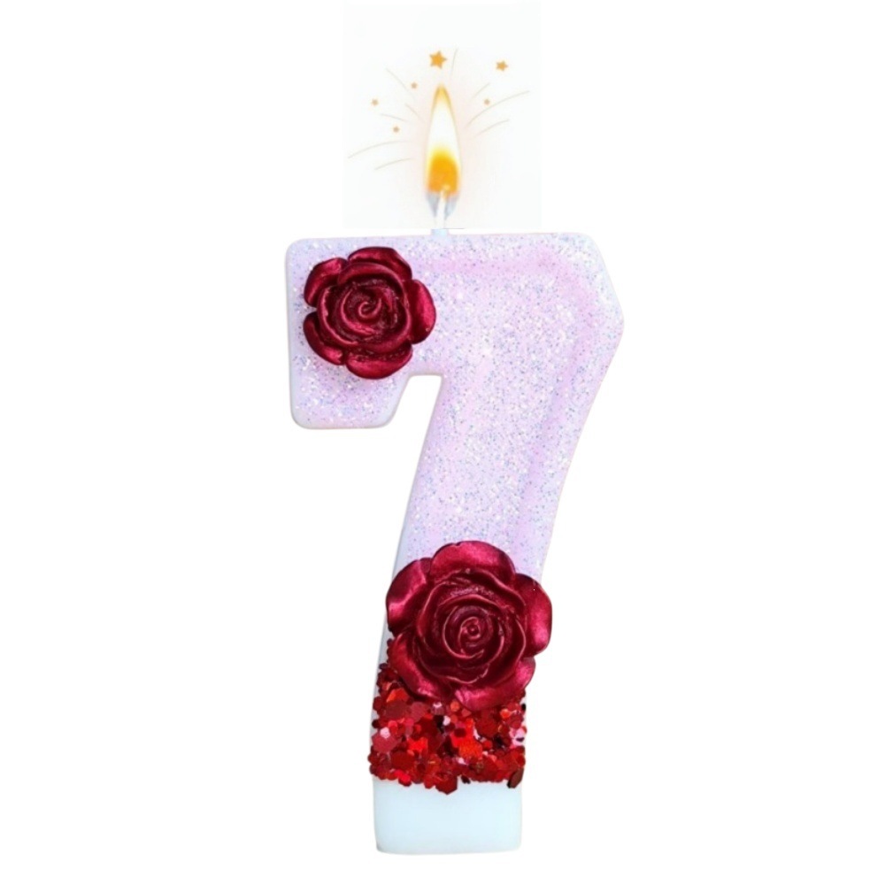 Number Pink Glitter Red Rose F - Soy Wax review and price