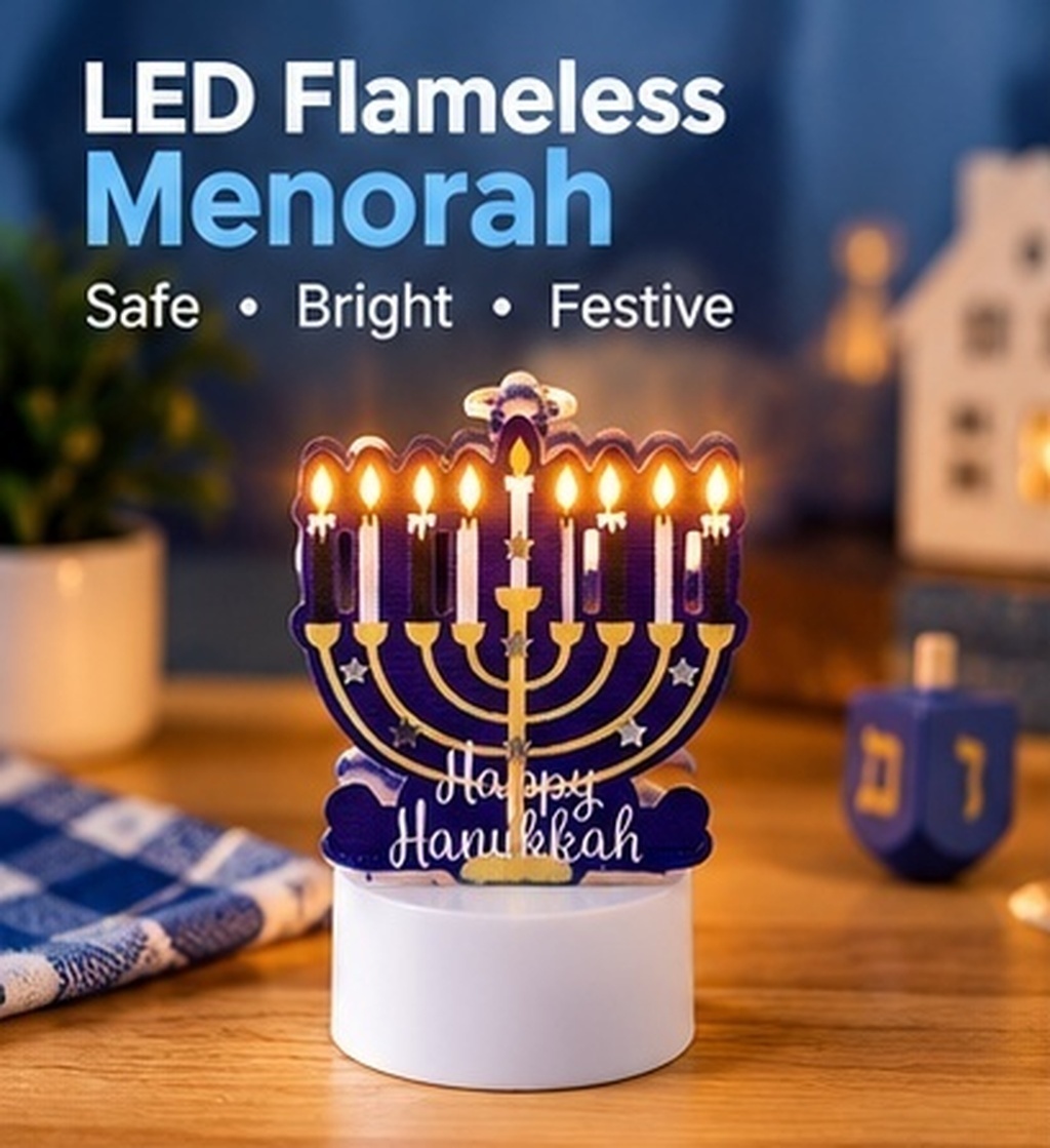 Iron LED Flameless Hanukkah Li - Paraffin Wax review and price