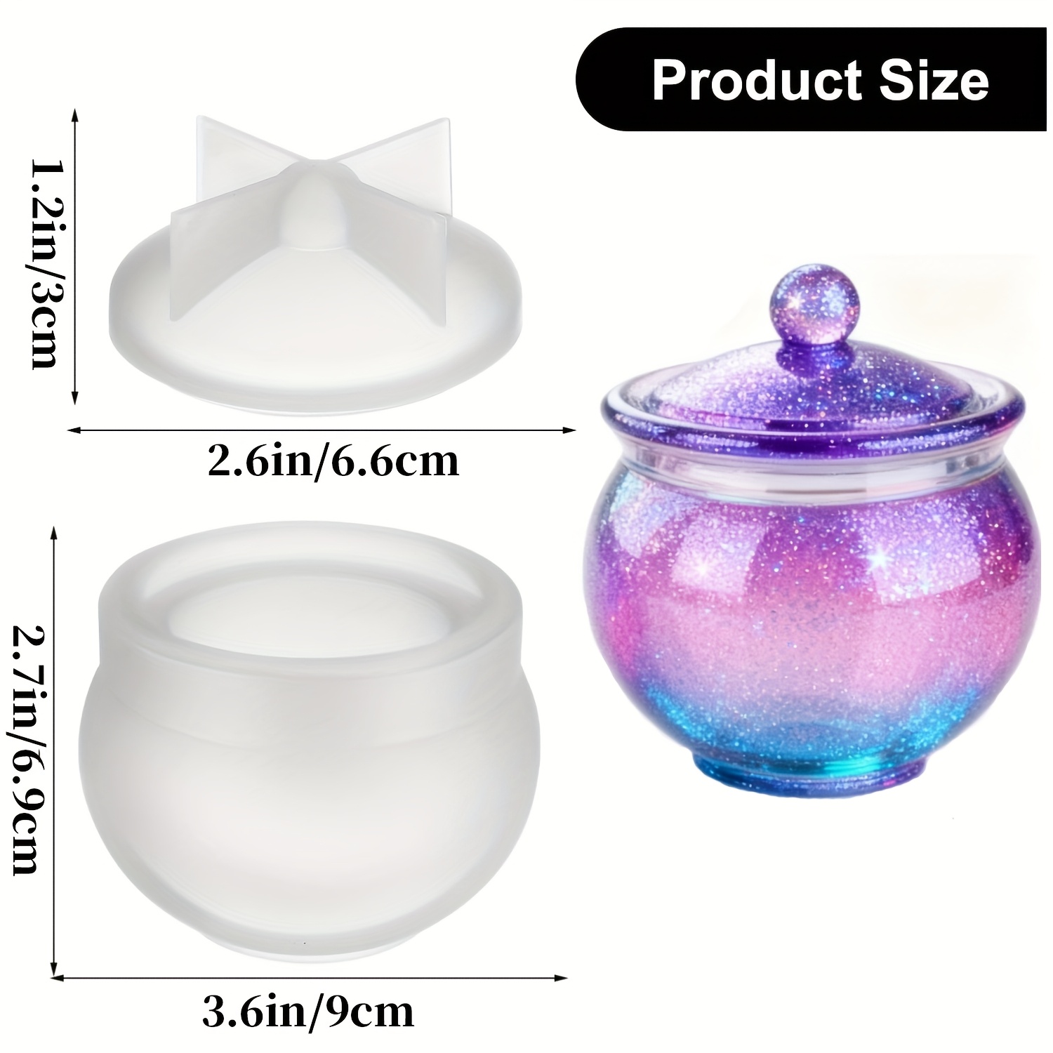 1 set of round resin can molds - Candle Molds review and price
